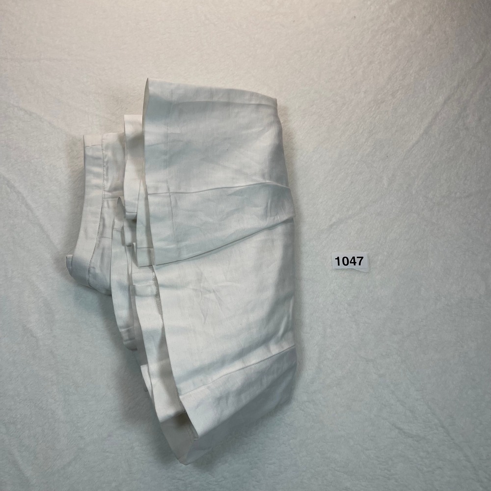 J.Crew White Linen Cotton Pleated Mini Skirt Sz 4 Academia Tennis Preppy School - Picture 8 of 8